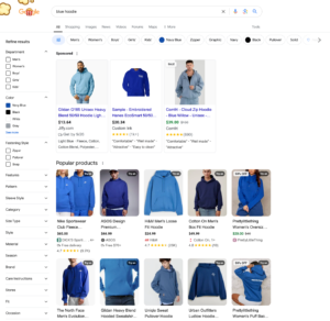 Google Search Generative voorbeeld
